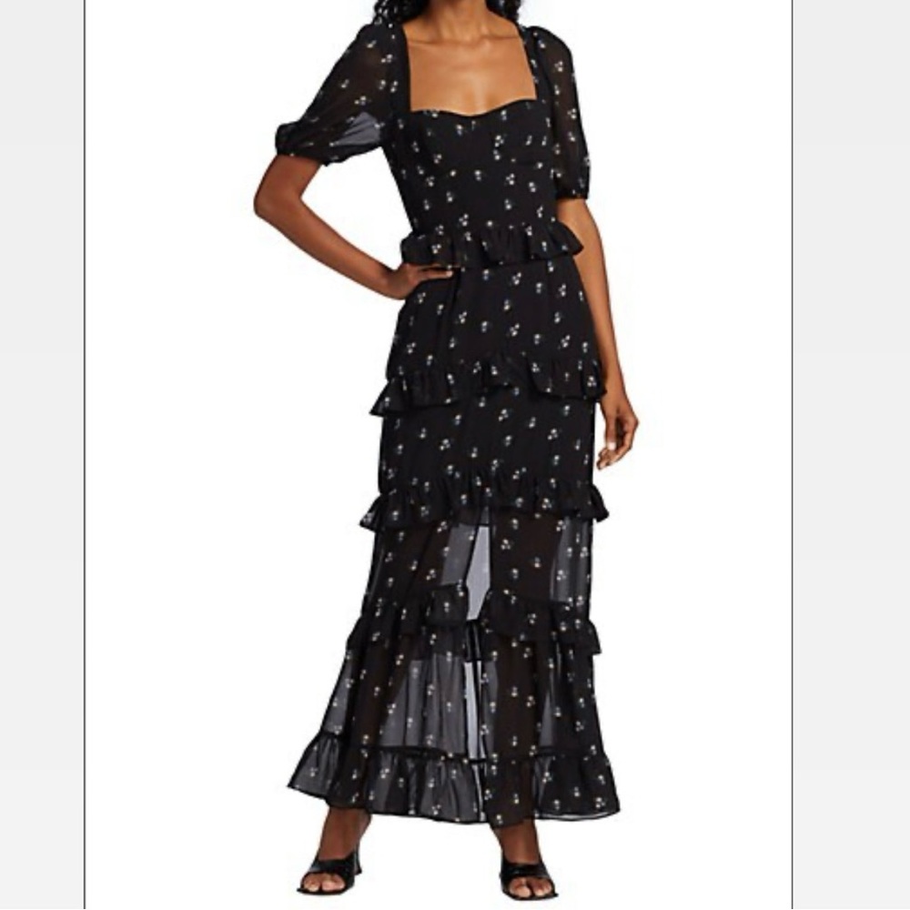 Wayf Coco Bustier Tiered Dress